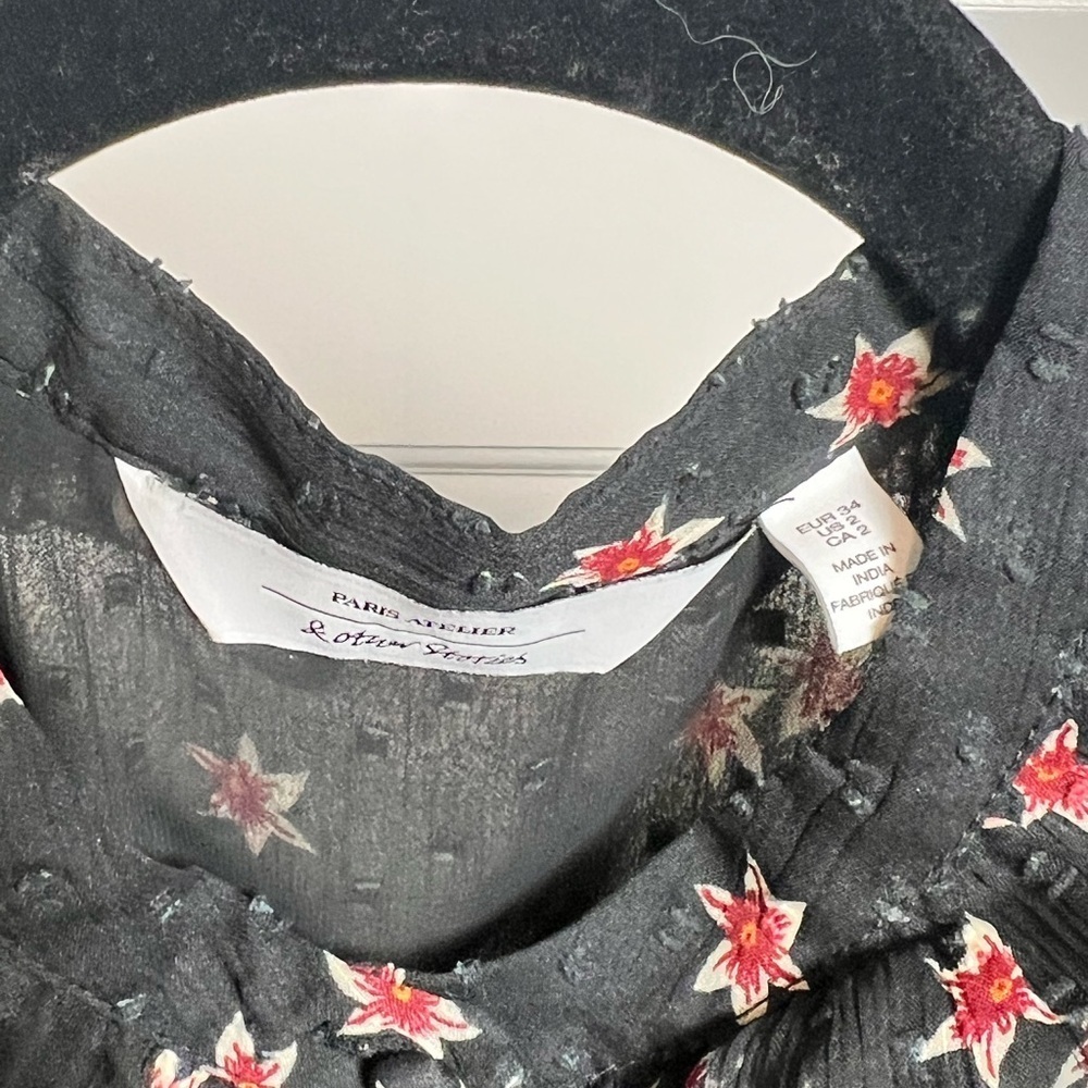 & Other Stories Black Sheer Floral Dress (2) - Picture 5 of 5